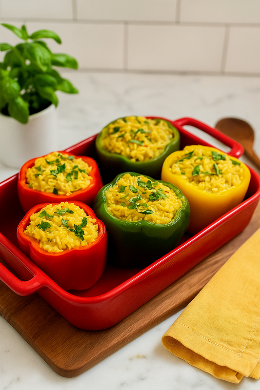 Kitchari stuffed Peppers